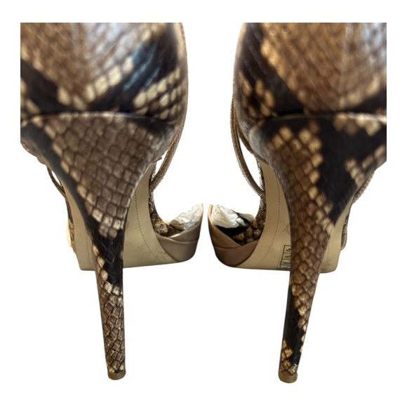 MICHAEL KORS BELLE SANDAL leather Sz 9M Platform Pumps Tan, Brown Women's Heels - Picture 6 of 16